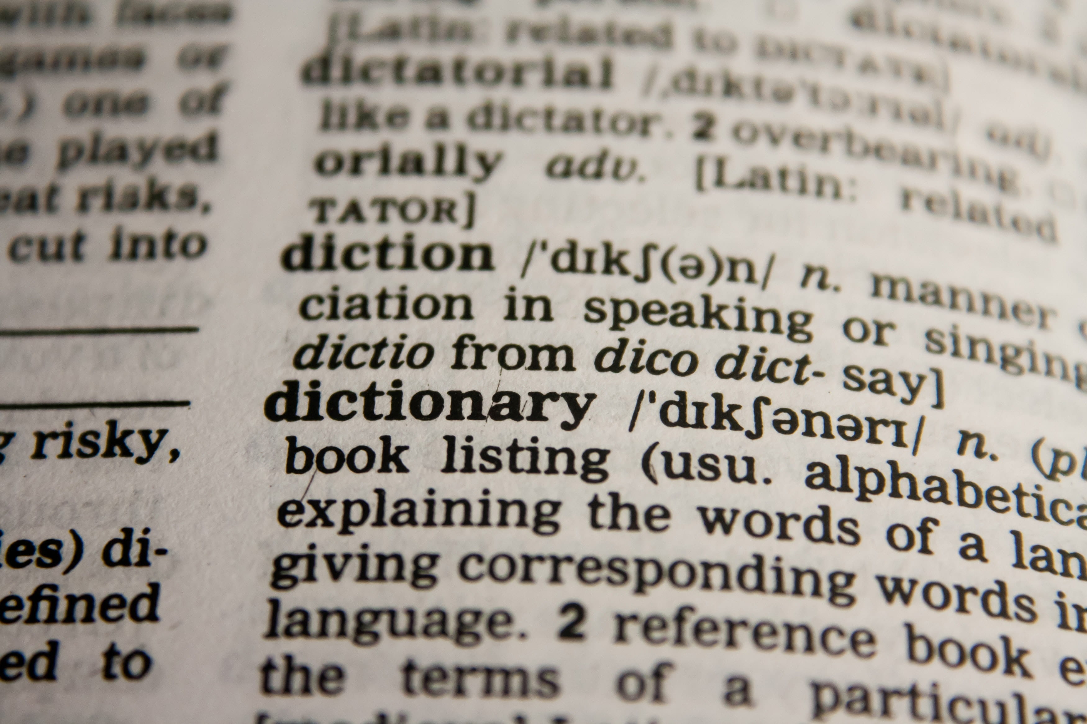 Dictionary page